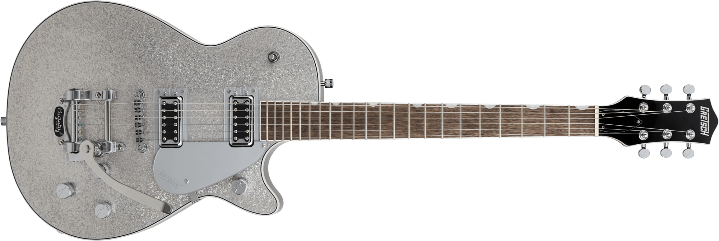 Gretsch G5230t Electromatic Jet Ft Sc Bigsby 2h Trem Lau - Silver Sparkle - Guitare Électrique Single Cut - Main picture