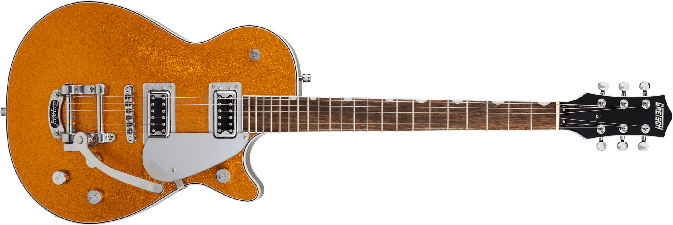 Gretsch G5230t Electromatic Jet Ft Sc Bigsby 2h Trem Lau - Gold Sparkle - Guitare Électrique Single Cut - Main picture