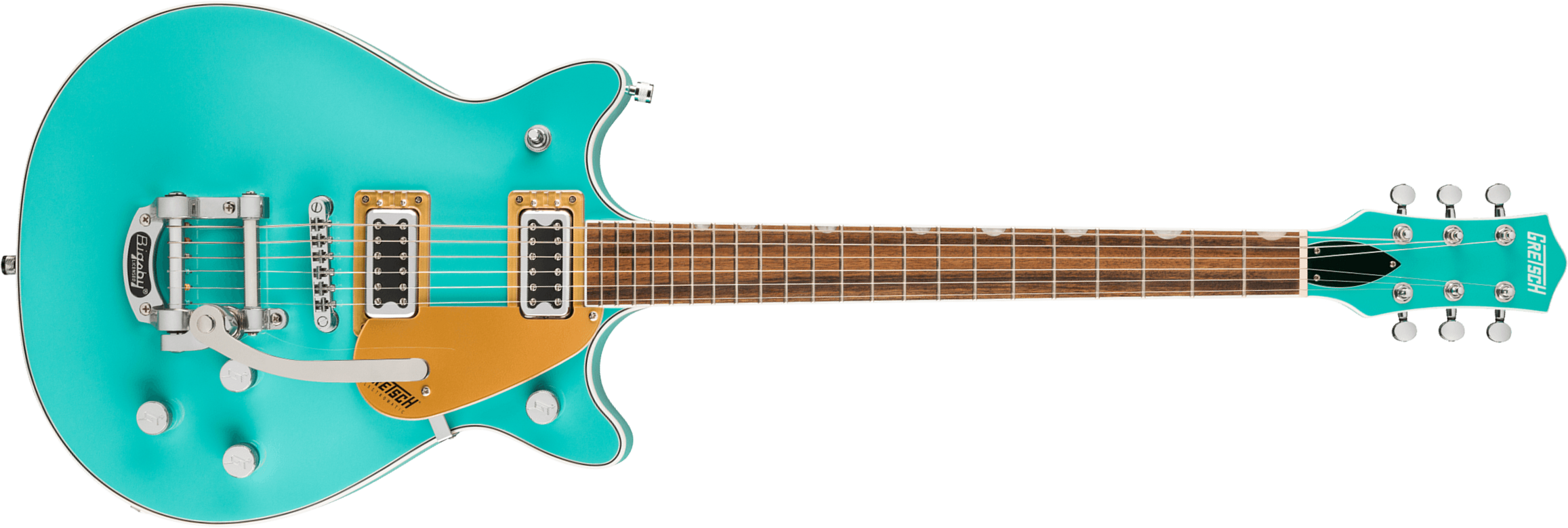 Gretsch G5232t Bigsby Electromatic Double Jet Ft 2h Trem Lau - Caicos Green - Guitare Électrique Double Cut - Main picture