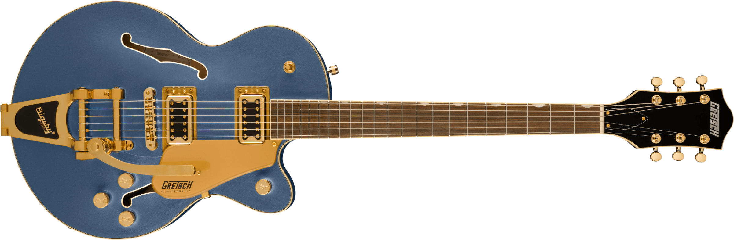 Gretsch G5655tg Electromatic Center Block Jr. Bigsby 2h Trem Lau - Cerulean Smoke - Guitare Électrique 1/2 Caisse - Main picture