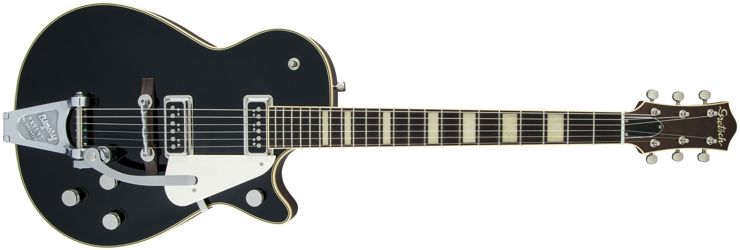 Gretsch G6128t-53 1953 Duo Jet Vintage Select Jap 2h Tv Jones Trem Bigsby Rw - Black - Guitare Électrique Single Cut - Main picture