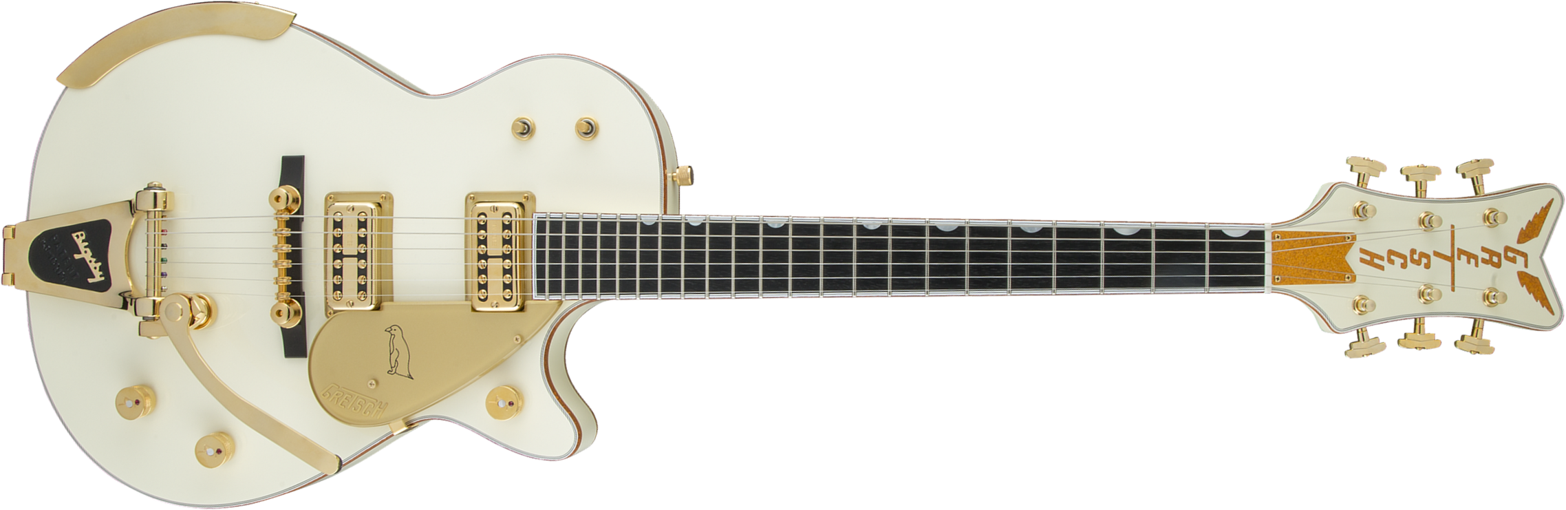 Gretsch G6134t-58 Penguin Bigsby Vintage Select  Pro Jap 2h Trem Eb - Vintage White - Guitare Électrique Single Cut - Main picture