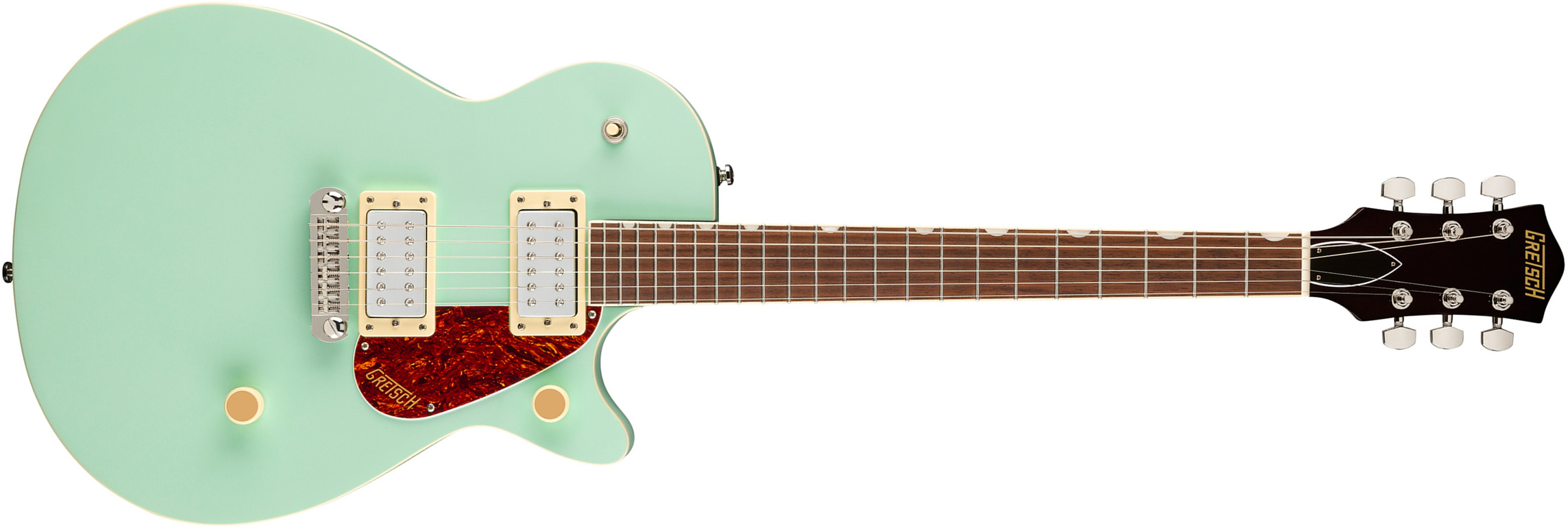 Gretsch Jet Club Sc Wraparound Streamliner 2h Ht Lau - Mint Metallic - Guitare Électrique Single Cut - Main picture