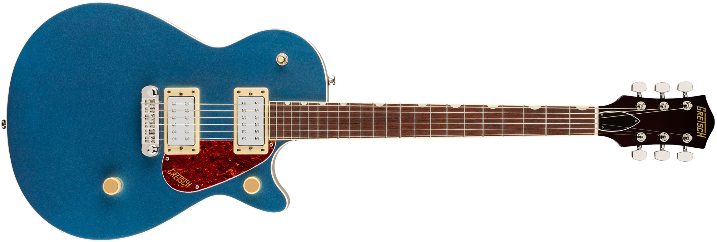 Gretsch Jet Club Sc Wraparound Streamliner 2h Ht Lau - Dark Denim - Guitare Électrique Single Cut - Main picture