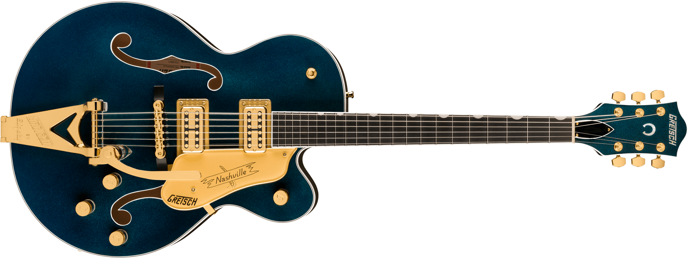 Gretsch Nashville Hollow Body Bigsby Gh Pro Jap 2h Trem Eb - Midnight Sapphire - Guitare Électrique 1/2 Caisse - Main picture