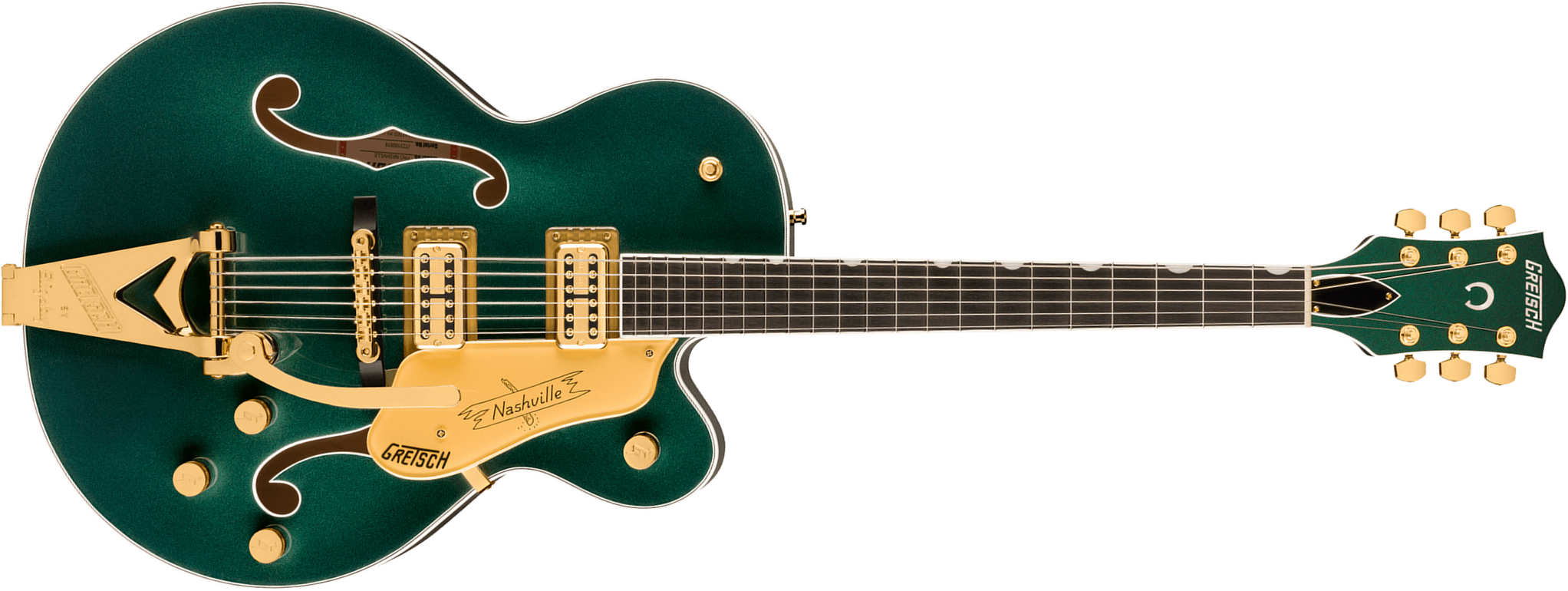 Gretsch Nashville Hollow Body Bigsby Gh Pro Jap 2h Trem Eb - Cadillac Green - Guitare Électrique 1/2 Caisse - Main picture