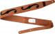 F-Holes Leather Guitar Strap 3-inch - Orange & Black