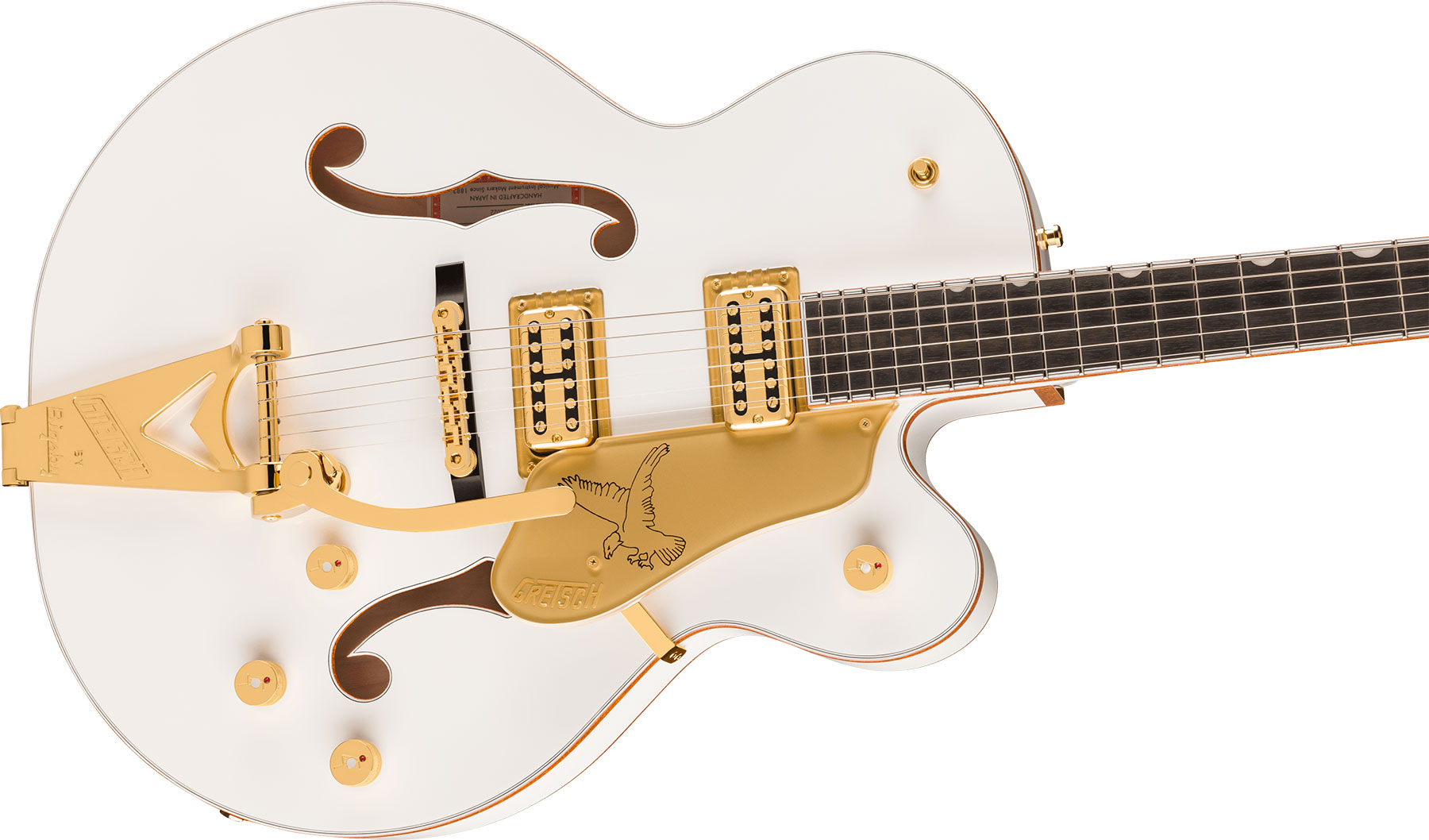 Gretsch Falcon Hollow Body Bigsby Pro Jap 2h Trem Eb - White - Guitare Électrique 1/2 Caisse - Variation 2