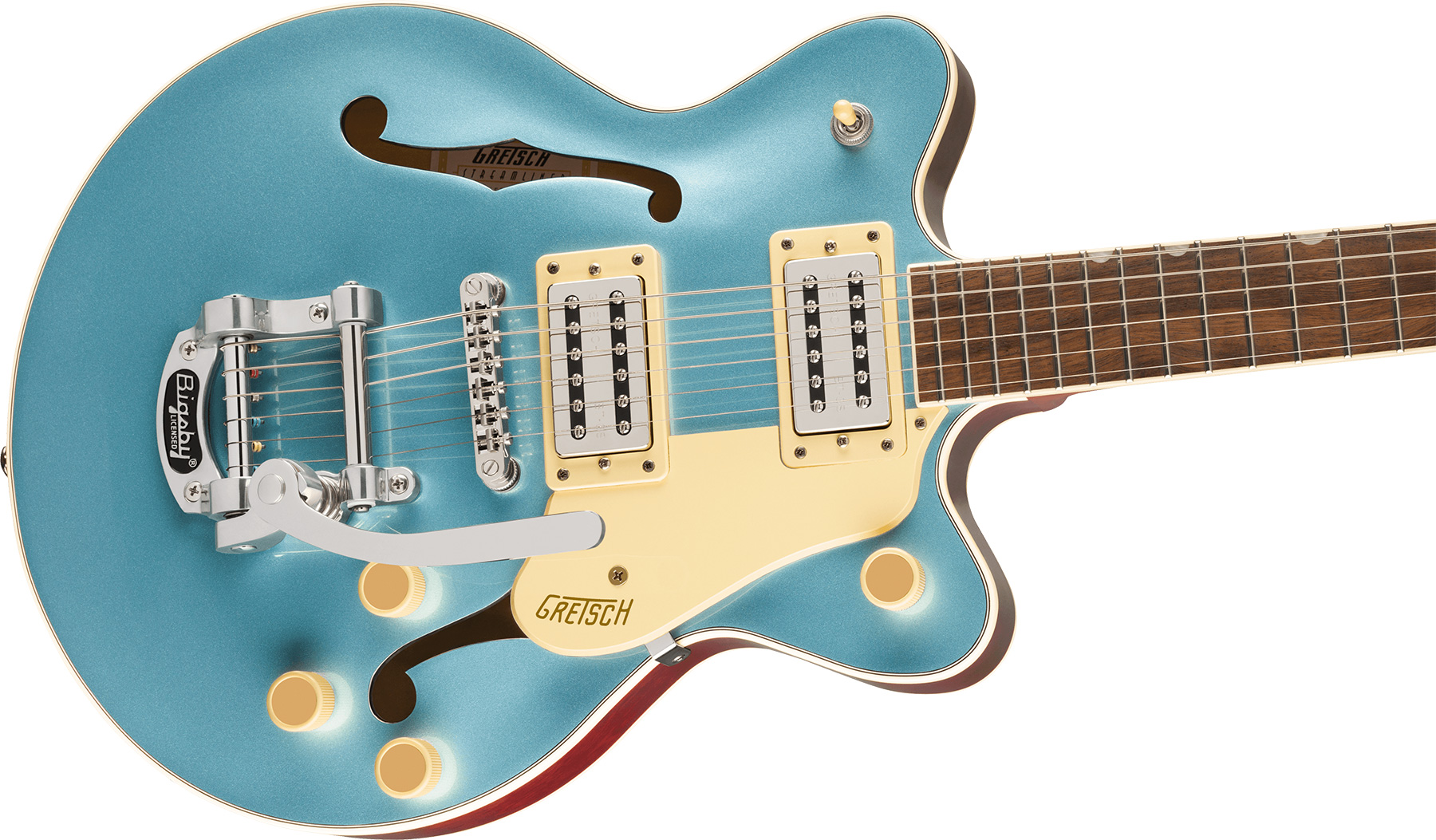 Gretsch G2655t Center Block Jr Dc Bigsby Streamliner 2h Trem Lau - Arctic Blue - Guitare Électrique Double Cut - Variation 2