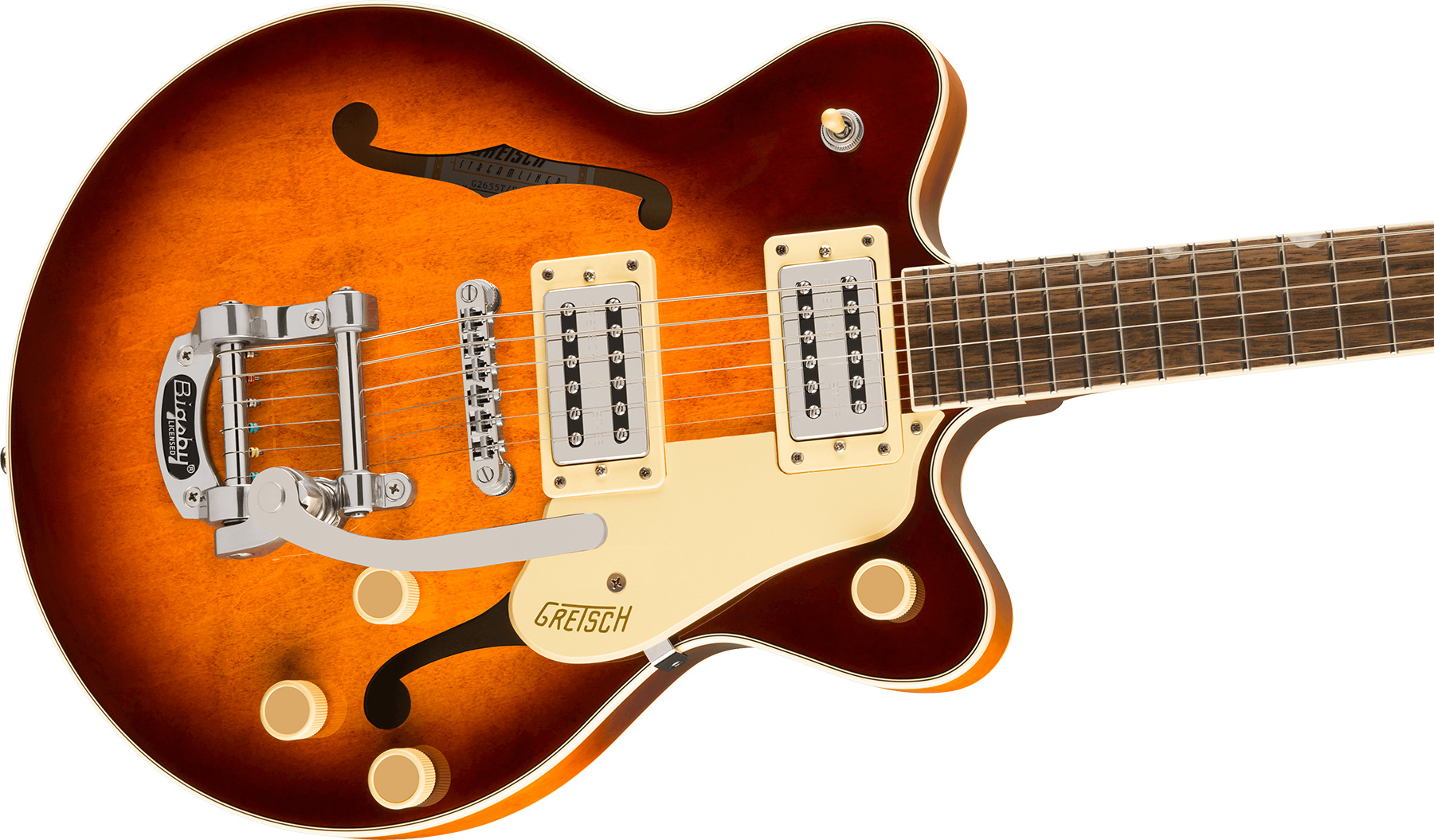 Gretsch G2655t Center Block Jr Dc Bigsby Streamliner 2h Trem Lau - Forge Glow - Guitare Électrique Double Cut - Variation 2