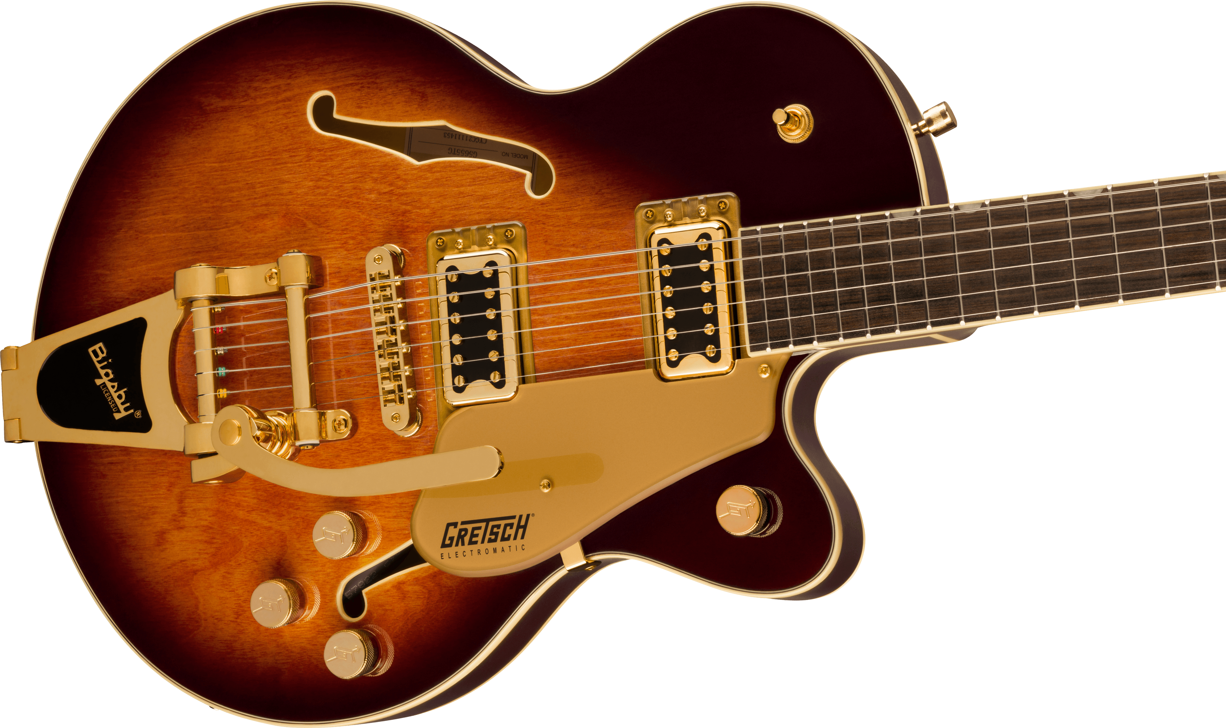 Gretsch G5655tg Electromatic Center Block Jr. Hh Bigsby Lau - Single Barrel Burst - Guitare Électrique 1/2 Caisse - Variation 3