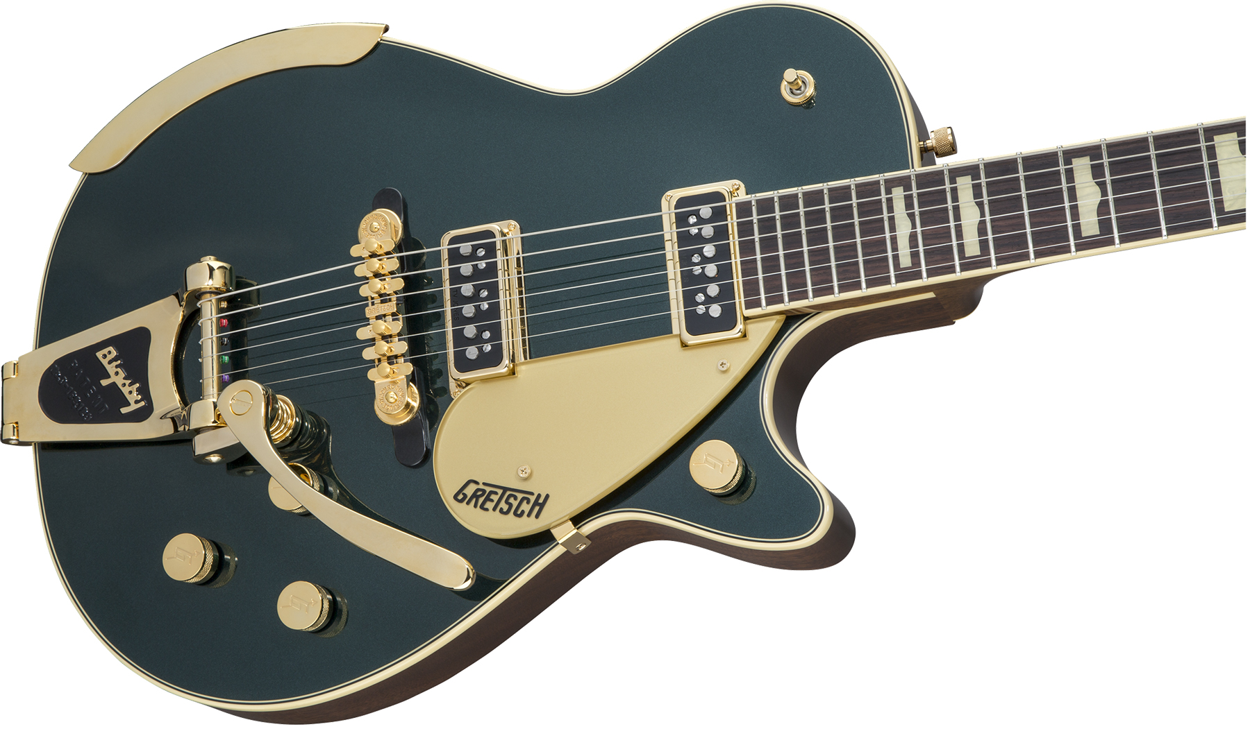 Gretsch G6128t-57 Duo Jet 1957 Vintage Select Jap 2h Tv Jones Trem Bigsby Rw - Cadillac Green - Guitare Électrique Single Cut - Variation 2