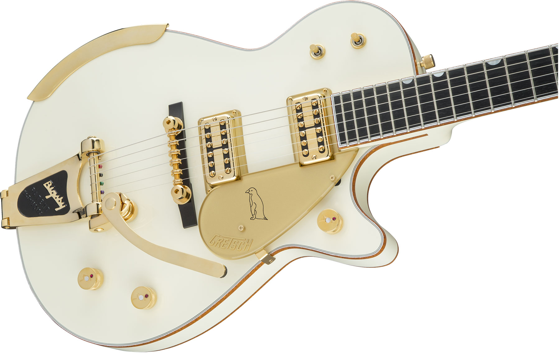 Gretsch G6134t-58 Penguin Bigsby Vintage Select  Pro Jap 2h Trem Eb - Vintage White - Guitare Électrique Single Cut - Variation 2