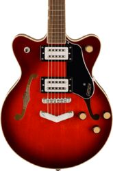 Guitare électrique double cut Gretsch G2655 Streamliner Center Block Jr. Double-Cut with V-Stoptail - Claret burst