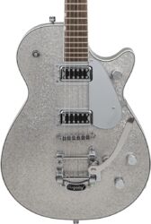 Guitare électrique single cut Gretsch G5230T Electromatic Jet FT Single-Cut Bigsby - silver sparkle