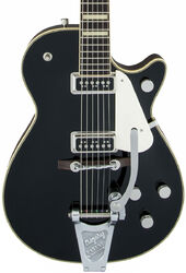 Guitare électrique single cut Gretsch G6128T-53 Vintage Select ’53 Duo Jet with Bigsby - black