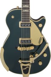 Guitare électrique single cut Gretsch G6128T-57 Vintage Select ’57 Duo Jet with Bigsby - cadillac green