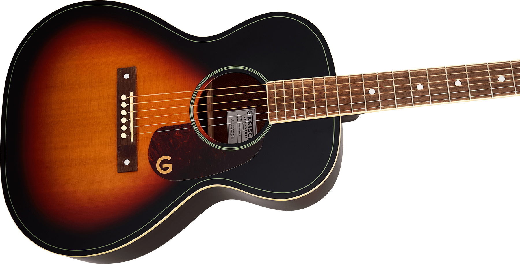 Gretsch Jim Dandy Concert Solid Top Ltd Epicea Sapele Noy - Heritage Burst - Guitare Folk - Variation 2