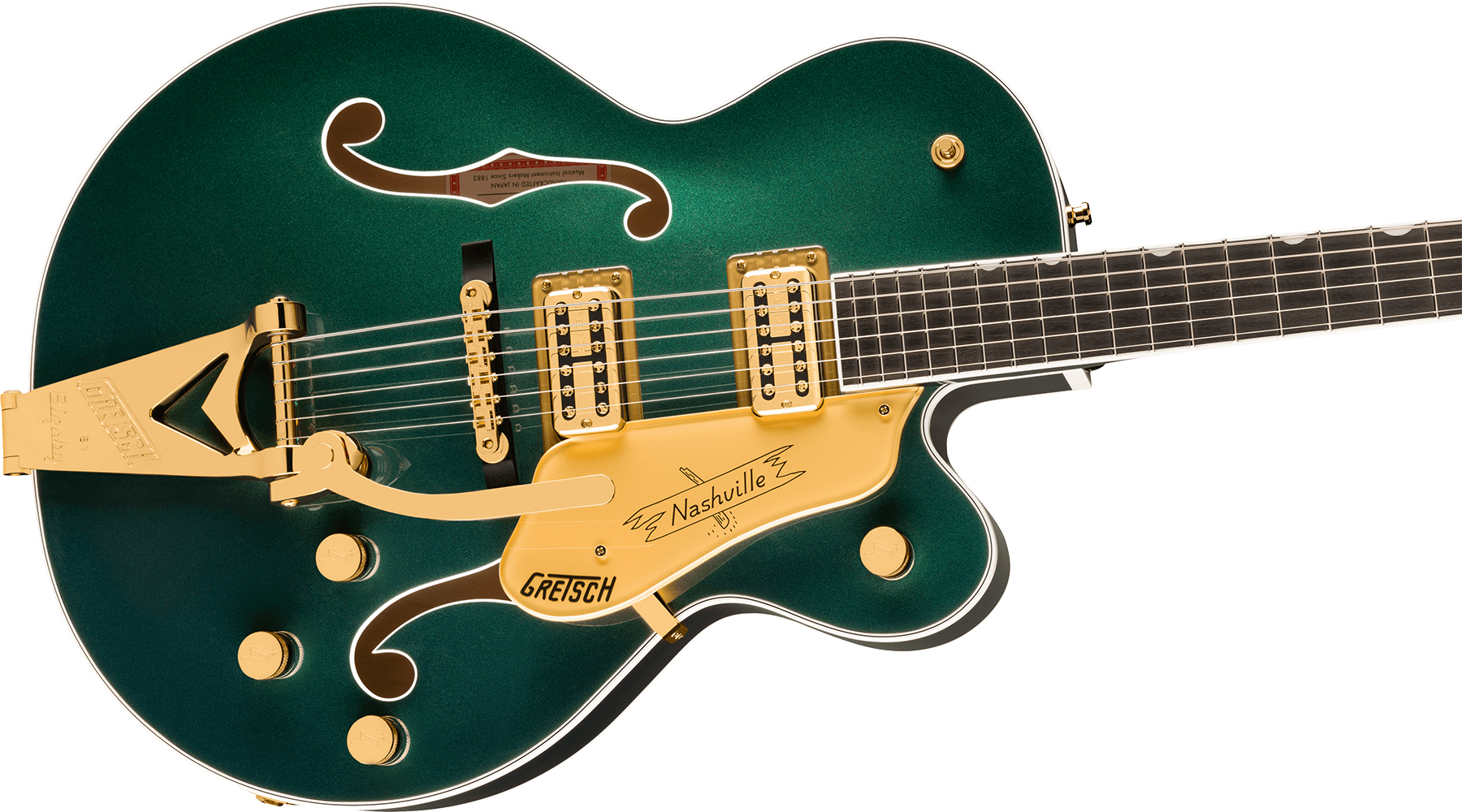 Gretsch Nashville Hollow Body Bigsby Gh Pro Jap 2h Trem Eb - Cadillac Green - Guitare Électrique 1/2 Caisse - Variation 2