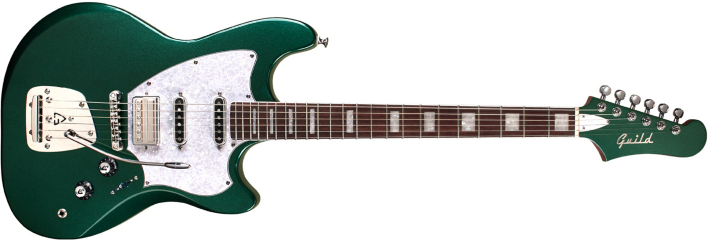 Guild Surfliner Deluxe Trem Hss Rw - Evergreen Metallic - Guitare Électrique RÉtro Rock - Main picture