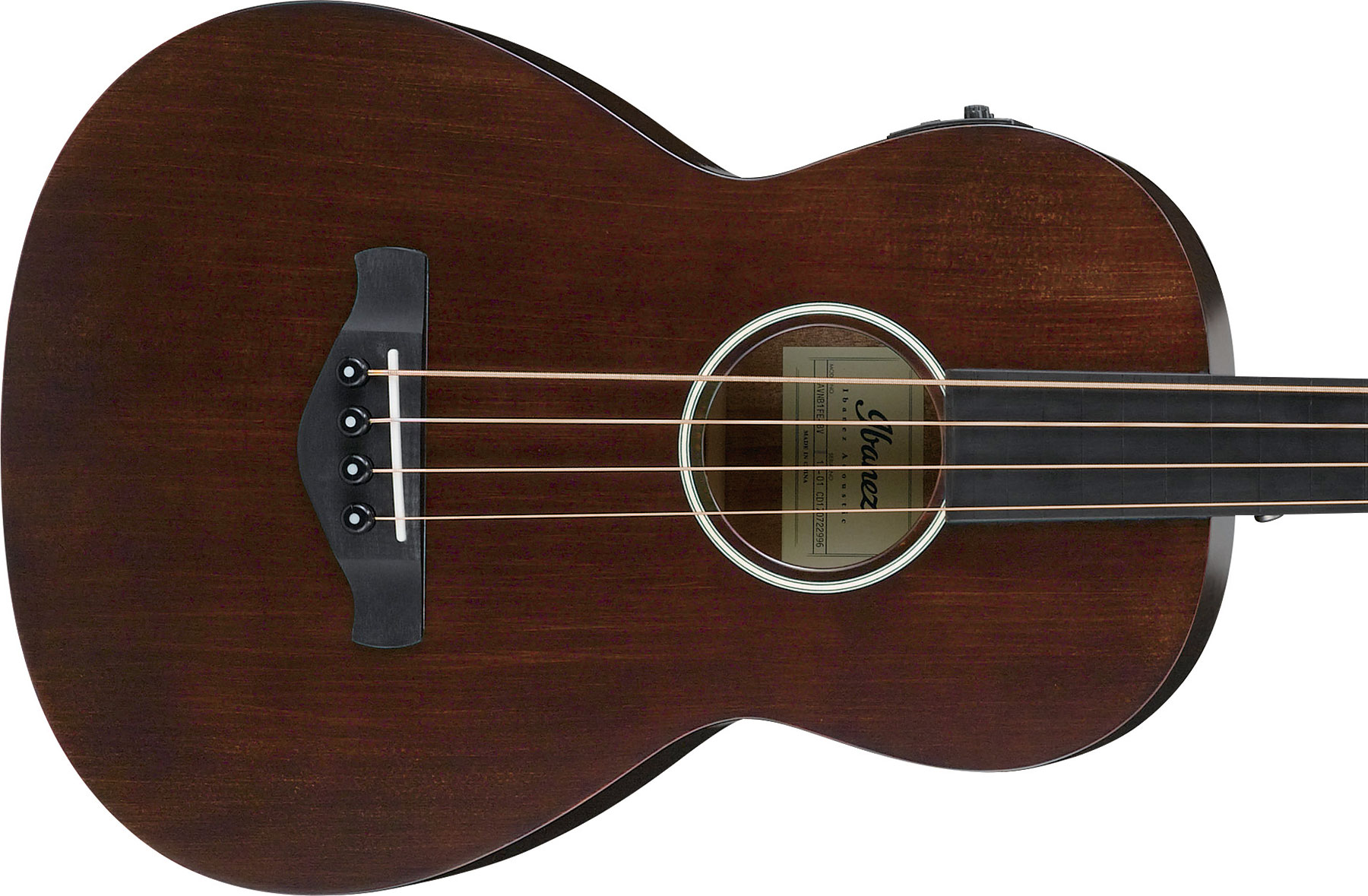  Basse acoustique  Ibanez AVNB1FE BV Fretless Artwood 