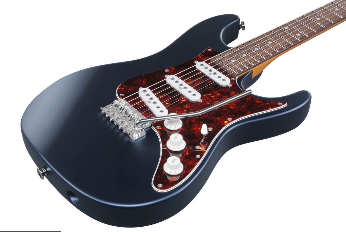 Ibanez Az2203ntdbf Prestige Japon Trem 3s Rw - Dark Tide Blue Flat - Guitare Électrique Forme Str - Variation 2