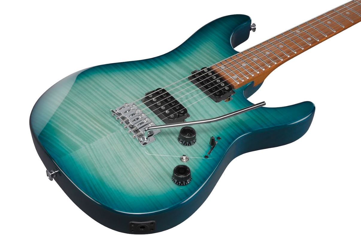 Ibanez Az24s1ftxb Trem Hh Mn - Transparent Turquoise Burst - Guitare Électrique Forme Str - Variation 2