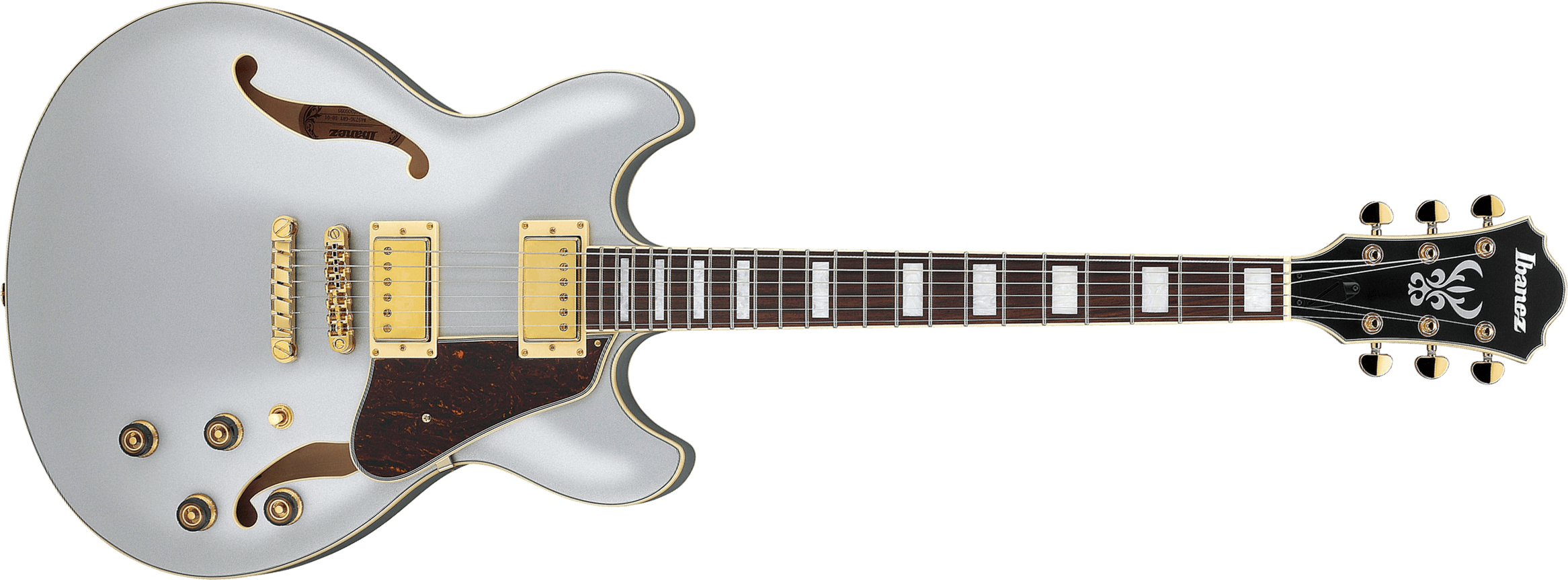 Ibanez As73g Msf Artcore 2h Ht Rw - Moonstone Silver Flat - Guitare Électrique 1/2 Caisse - Main picture