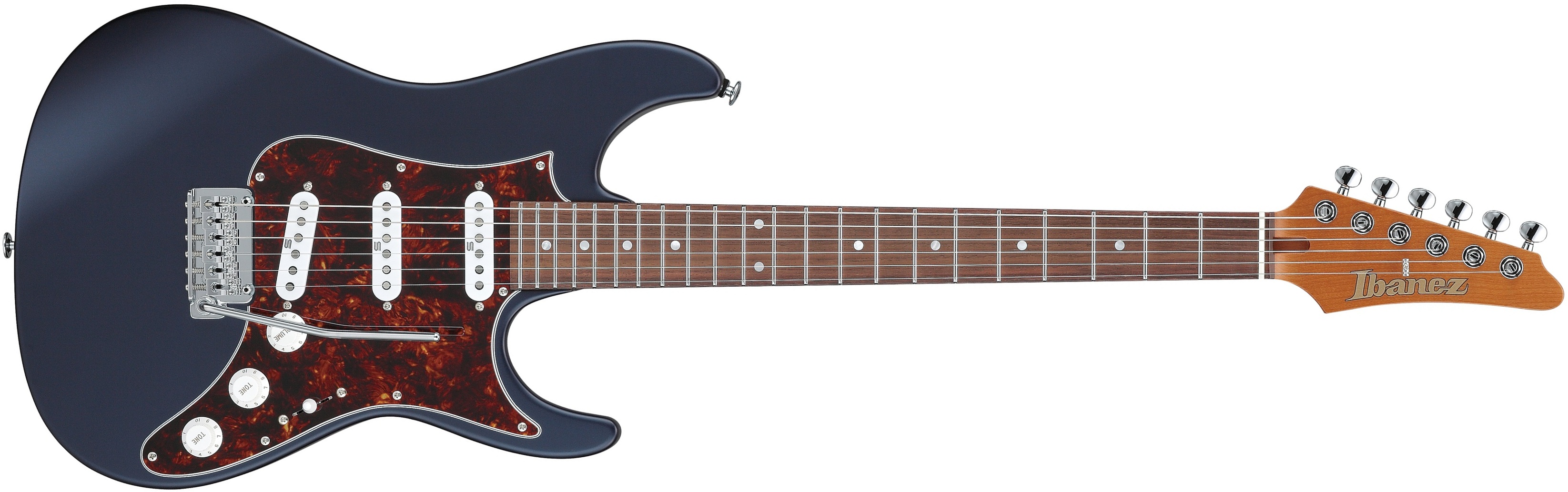 Ibanez Az2203ntdbf Prestige Japon Trem 3s Rw - Dark Tide Blue Flat - Guitare Électrique Forme Str - Main picture