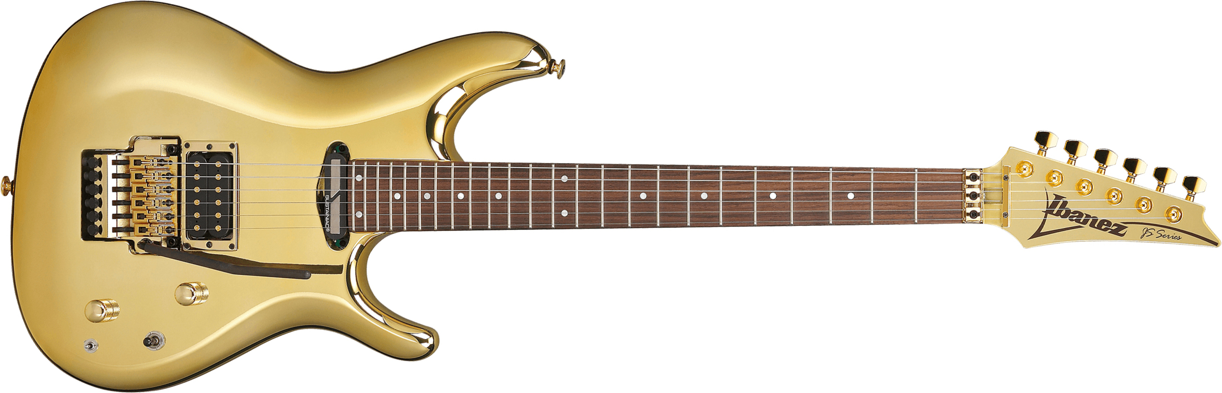 Ibanez Joe Satriani Js1gd Jap Signature 1h Sustainiac Fr Rw - Gold - Guitare Électrique Forme Str - Main picture