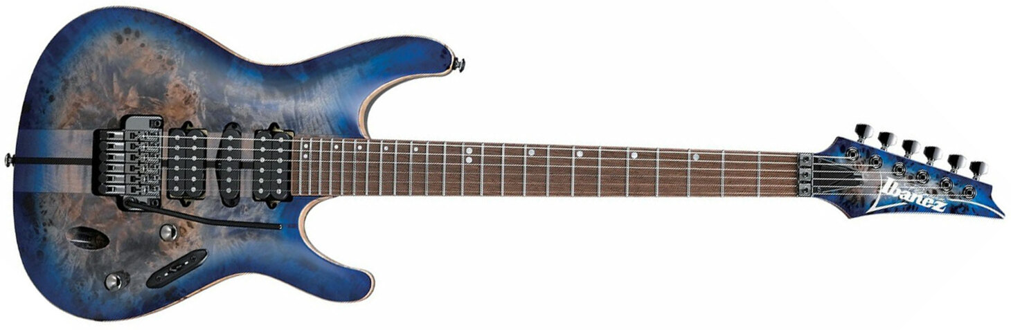 Ibanez S1070pbz Clb  Premium Hsh Dimarzio Fr Pan - Cerulean Blue Burst - Guitare Électrique Forme Str - Main picture