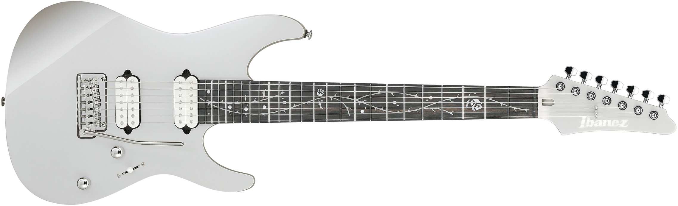 Ibanez Tim Henson Tod70 Signature 7c 2h Trem Eb - Metallic Grey - Guitare Électrique Signature - Main picture