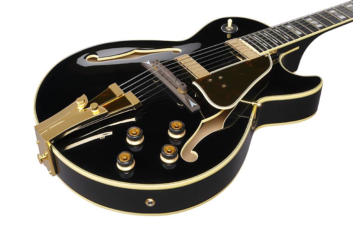 Ibanez George Benson Gb10 Bs Prestige Jap Signature 2h Ht Eb - Black - Guitare Électrique 3/4 Caisse & Jazz - Variation 2