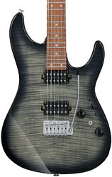 Guitare électrique forme str Ibanez AZ24S1 Standard - Transparent black sunburst