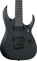 Guitare électrique baryton Ibanez Iron Label RGDRB71 BKF 7-String - Black flat