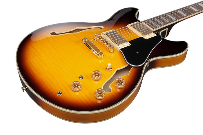 Ibanez John Scofield Jsm10em Ttb Signature 2h Ht Wal - Two-tone Burst - Guitare Électrique 1/2 Caisse - Variation 2