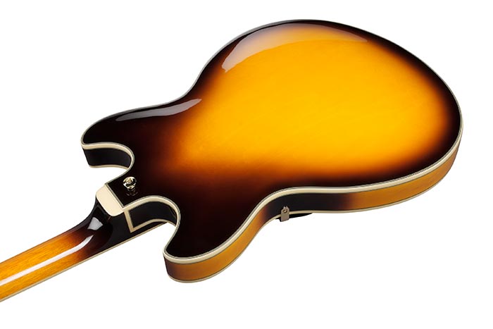 Ibanez John Scofield Jsm10em Ttb Signature 2h Ht Wal - Two-tone Burst - Guitare Électrique 1/2 Caisse - Variation 3