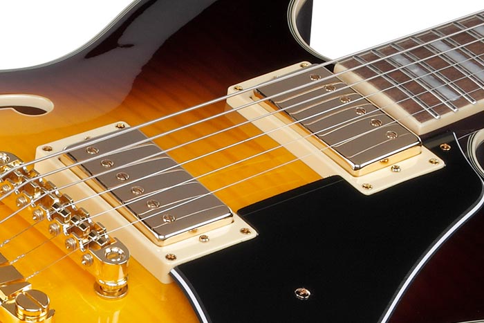 Ibanez John Scofield Jsm10em Ttb Signature 2h Ht Wal - Two-tone Burst - Guitare Électrique 1/2 Caisse - Variation 4