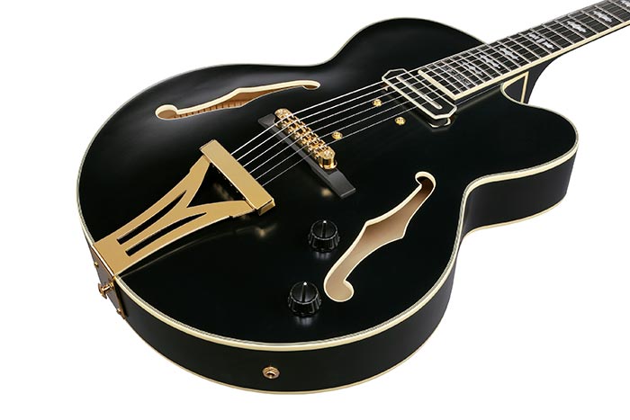 Ibanez Pat Metheny Pm3c Bkl Signature 1s Ht Eb - Black Low Gloss - Guitare Électrique 3/4 Caisse & Jazz - Variation 2