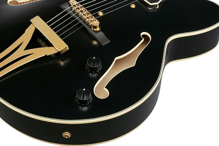 Ibanez Pat Metheny Pm3c Bkl Signature 1s Ht Eb - Black Low Gloss - Guitare Électrique 3/4 Caisse & Jazz - Variation 3