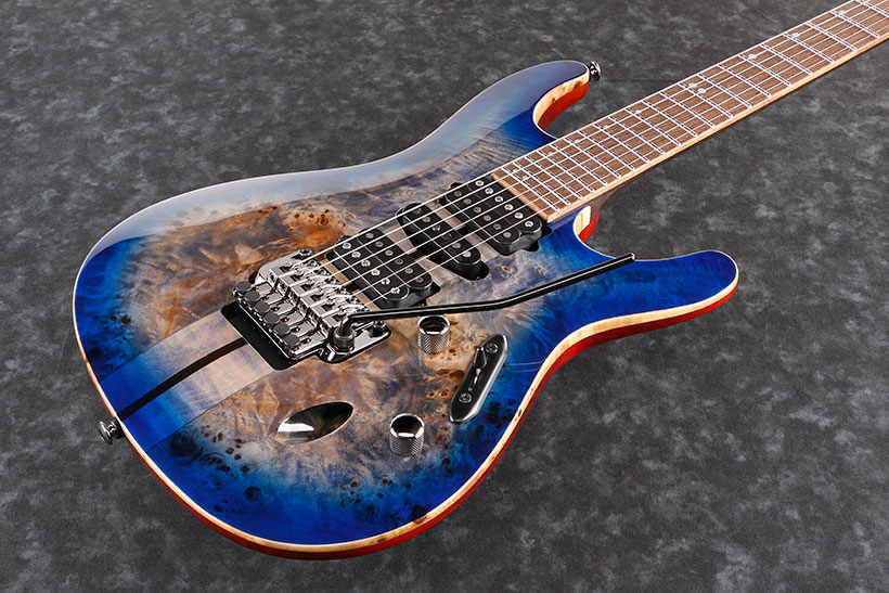 Ibanez S1070pbz Clb  Premium Hsh Dimarzio Fr Pan - Cerulean Blue Burst - Guitare Électrique Forme Str - Variation 1