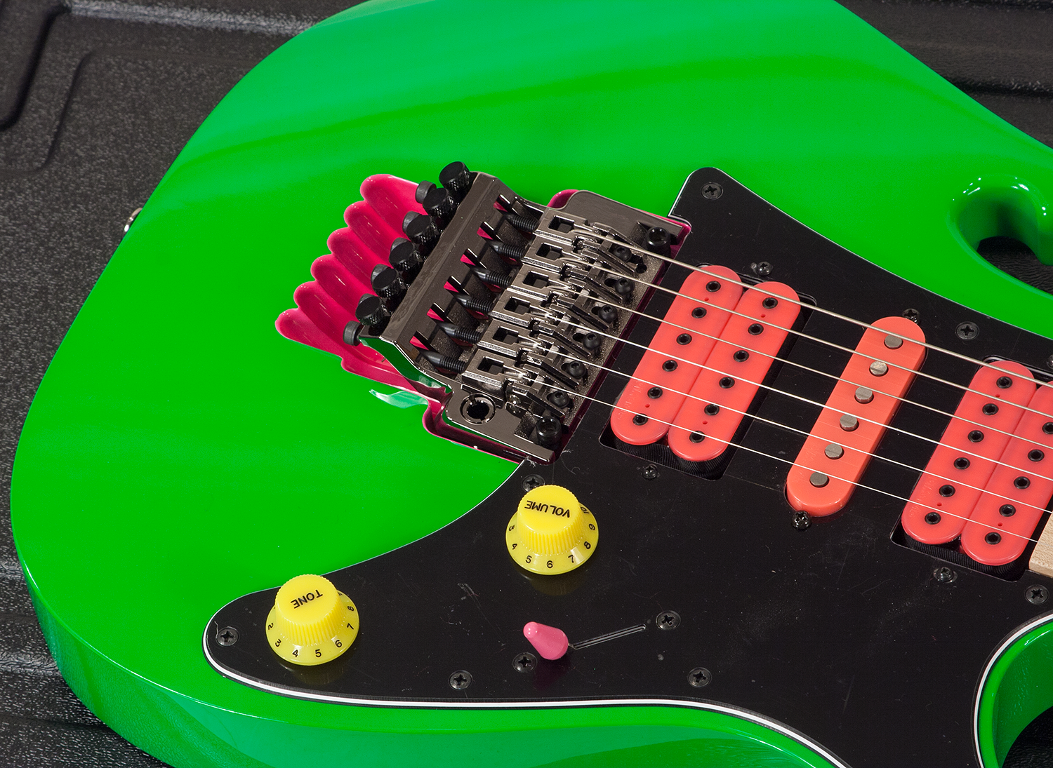 Ibanez Steve Vai Jem777 Lng Japon Signature Hsh Dimarzio Fr - Loch Ness Green - Guitare Électrique Forme Str - Variation 5