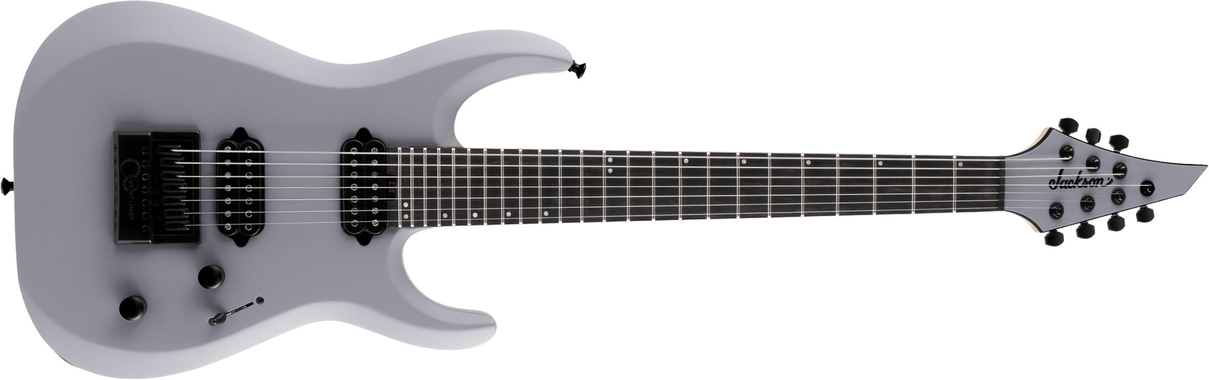 Jackson Dinky Dk Modern Evertune 7 Pro 7c Baritone 2h Fishman Fluence Ht Eb - Primer Gray - Guitare Électrique Baryton - Main picture