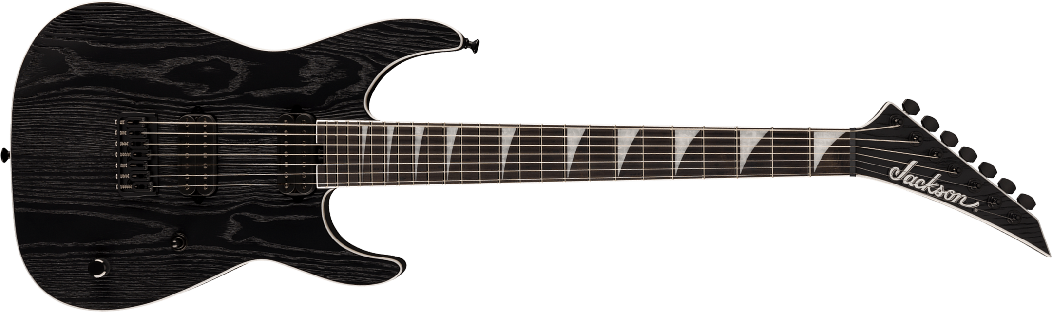 Jackson Jeff Loomis Soloist Sl7 Ht Pro Signature 7c 2h Seymour Duncan Eb - Black Ash - Guitare Électrique Baryton - Main picture