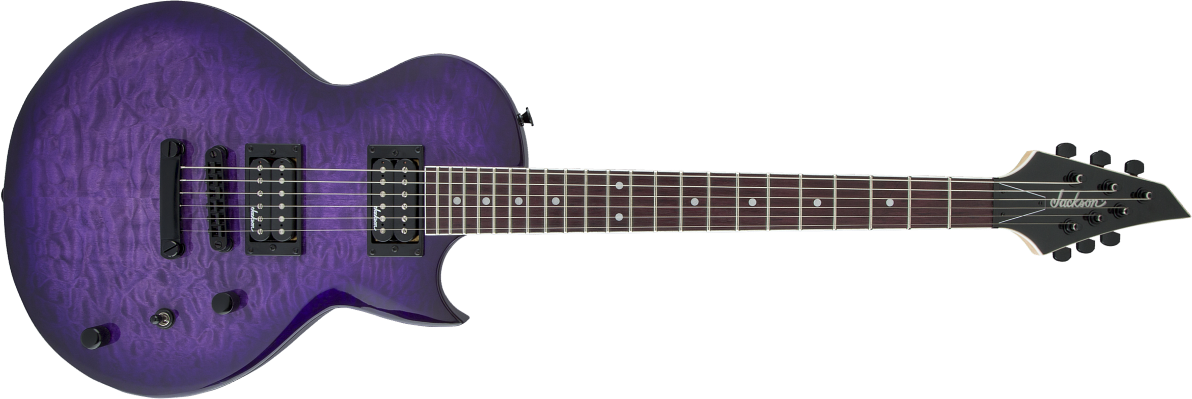 Jackson Monarkh Sc Js22q 2h Ht Ama - Transparent Purple Burst - Guitare Électrique Single Cut - Main picture