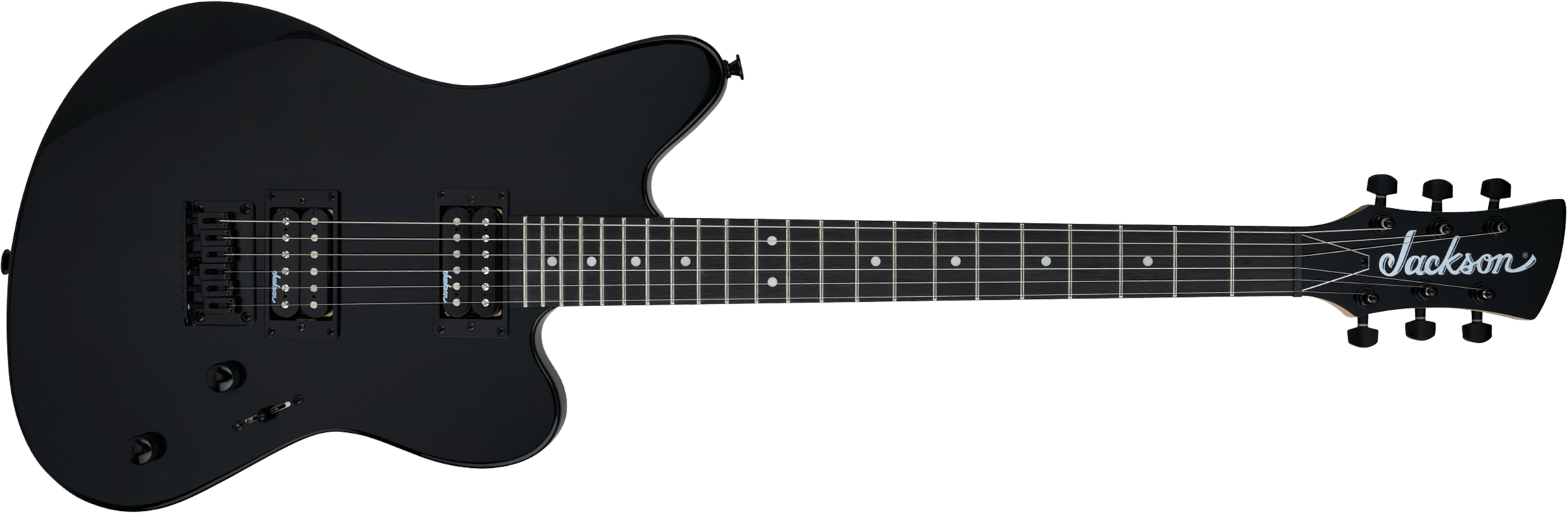 Jackson Surfcaster Js22 Ht 2h Ama - Gloss Black - Guitare Électrique RÉtro Rock - Main picture