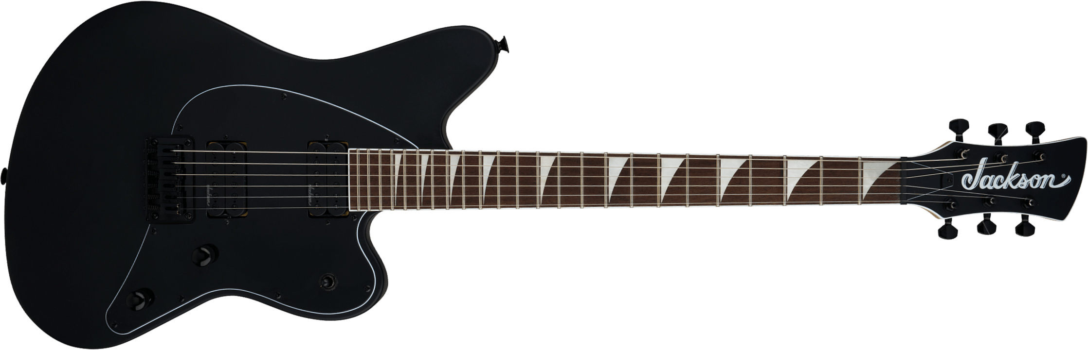 Jackson Surfcaster Sc Ht6 Ht 2h Lau - Satin Black - Guitare Électrique RÉtro Rock - Main picture