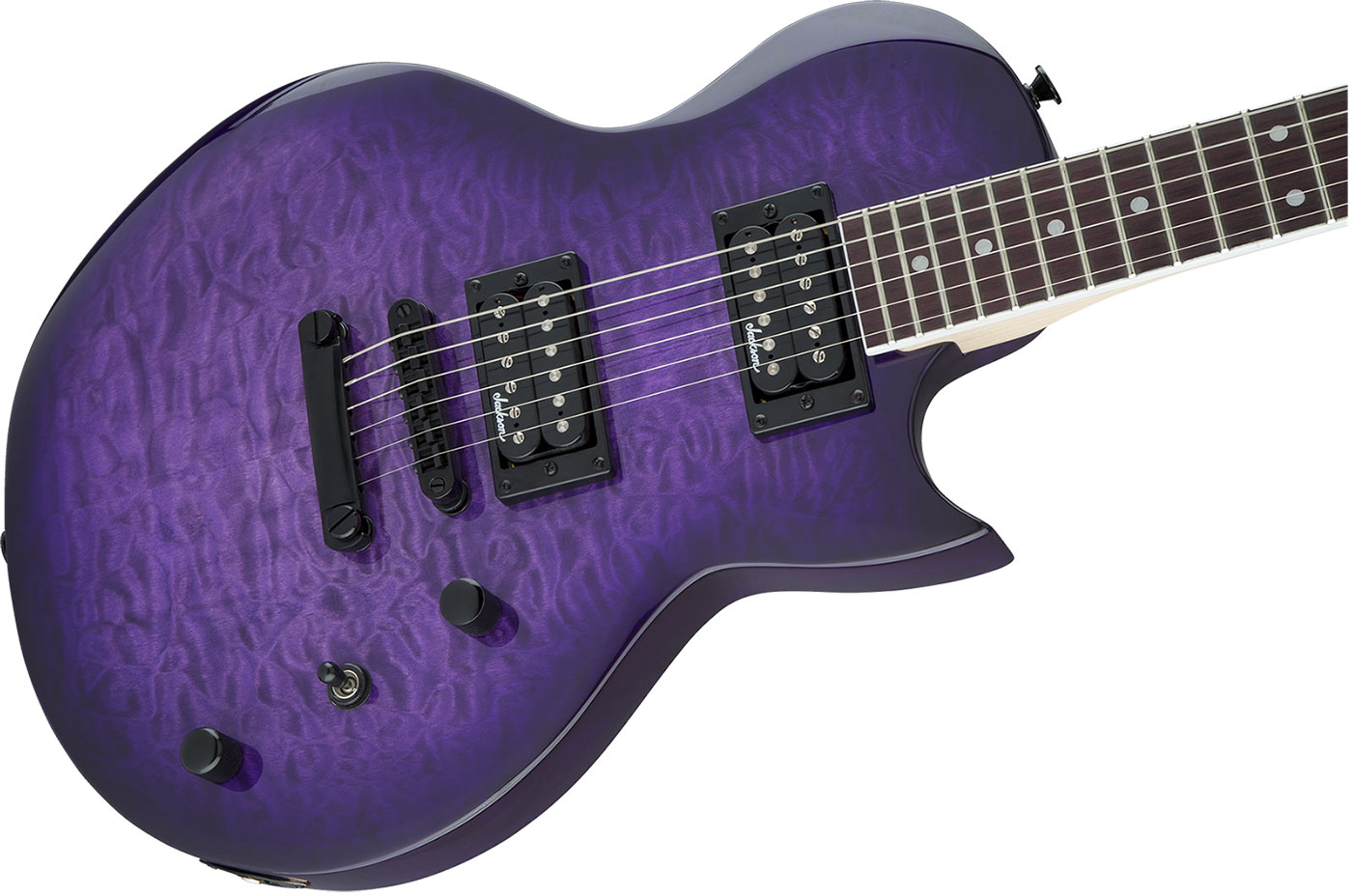 Jackson Monarkh Sc Js22q 2h Ht Ama - Transparent Purple Burst - Guitare Électrique Single Cut - Variation 2