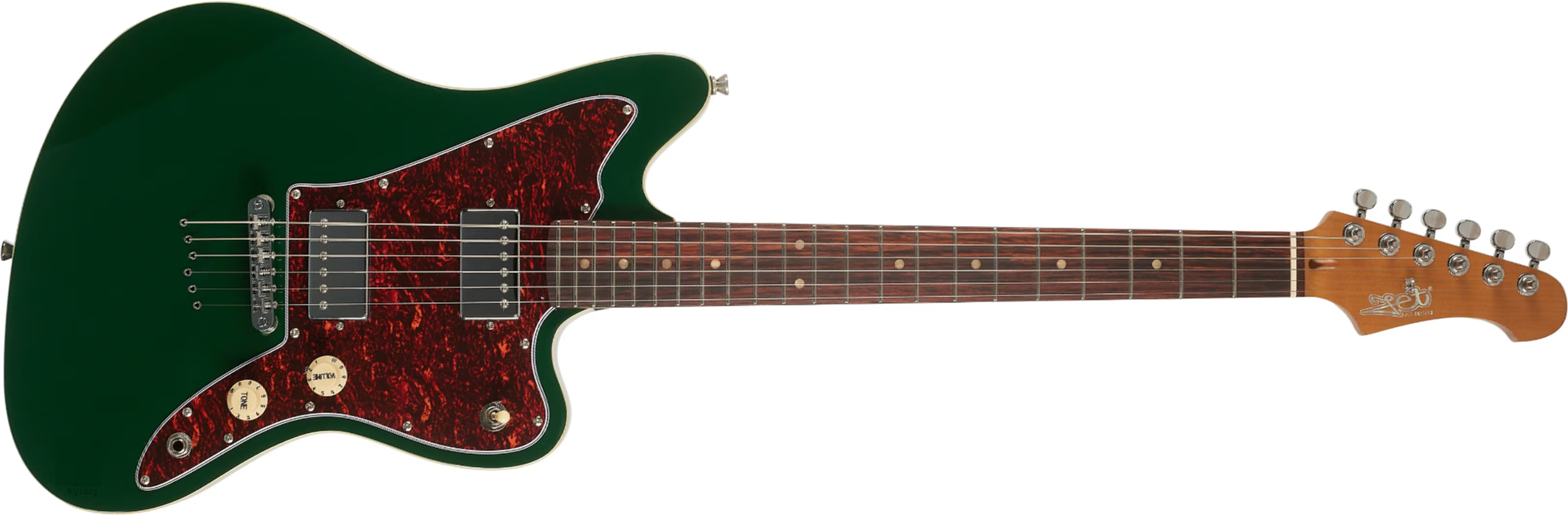 Jet Guitars Jj350 Gr 2h Ht Rw - Green - Guitare Électrique RÉtro Rock - Main picture