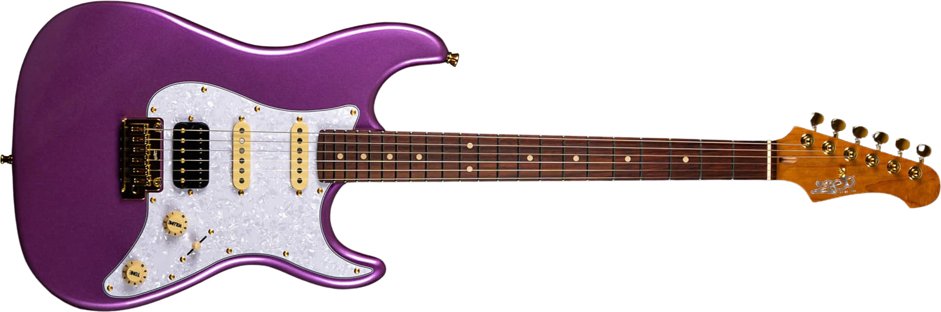 Jet Guitars Js480 Vi G Hss Trem Rw - Violet - Guitare Électrique Forme Str - Main picture